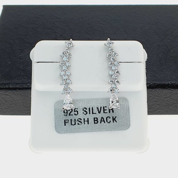 925 sterling silver luxury CZ earrings for women/girls, Best forRJUS2204 - Picture 9 of 9